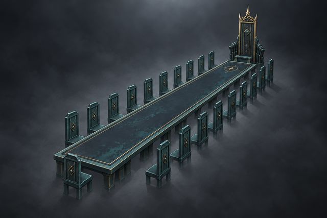 青铜长桌·同人示意图(AI生成,非官方)