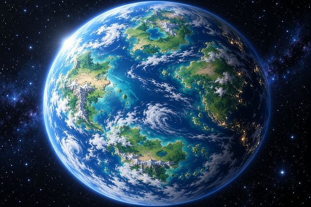 地球·同人示意图（AI生成，非官方）