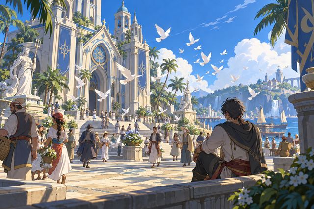 海神教会·同人示意图（AI生成，非官方）